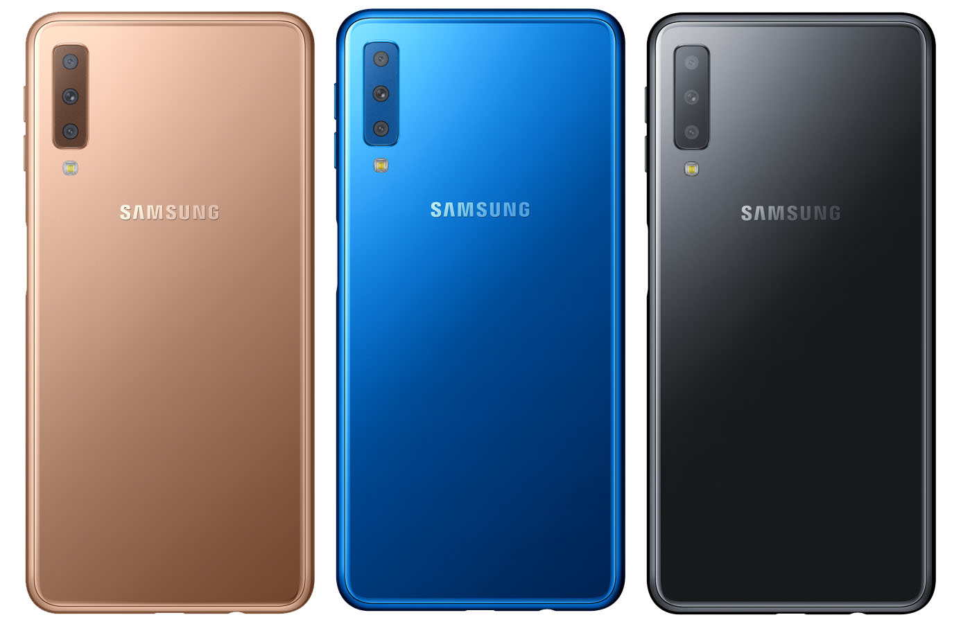 První smartphone střední třídy s trojitým foťákem. To je Samsung A7