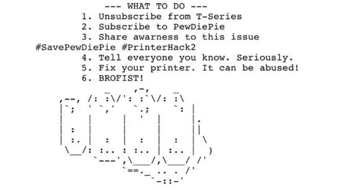 Hackli tisíce tiskáren a vyzývají: Odebírejte hvězdu YouTubu